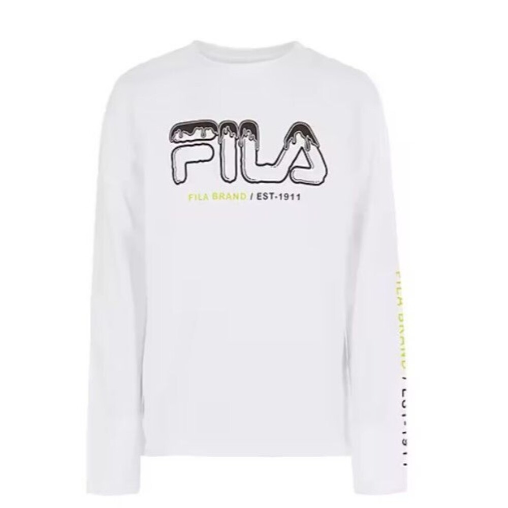 Fila Big Boys Crew Neck Long Sleeve Graphic T-Shirt, XL